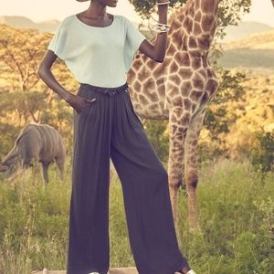 Anthropologie Harlyn “Sabie” Wide Leg Pants Gray